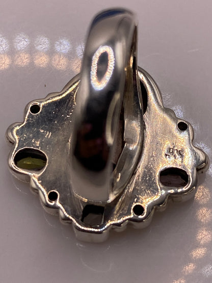 Anillo de Plata Geométrico Circonias Multicolor — Coctel Artesanal — foto 5