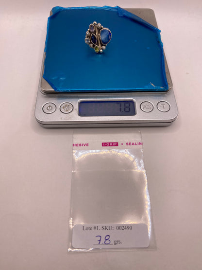 Anillo de Plata Geométrico Circonias Multicolor — Coctel Artesanal — foto 6