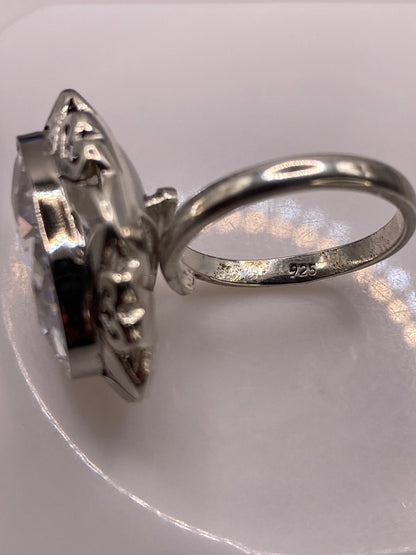 Anillo Ajustable de Plata Circonia Blanca — Vintage Elegante — foto 5