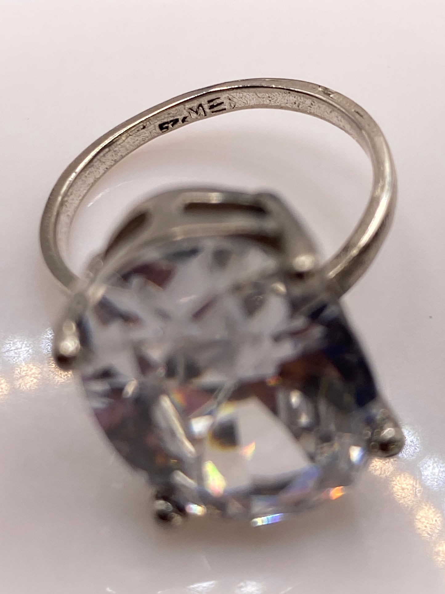 Anillo Solitario Circonia Blanca Ajustable — Plata .925 — foto 5