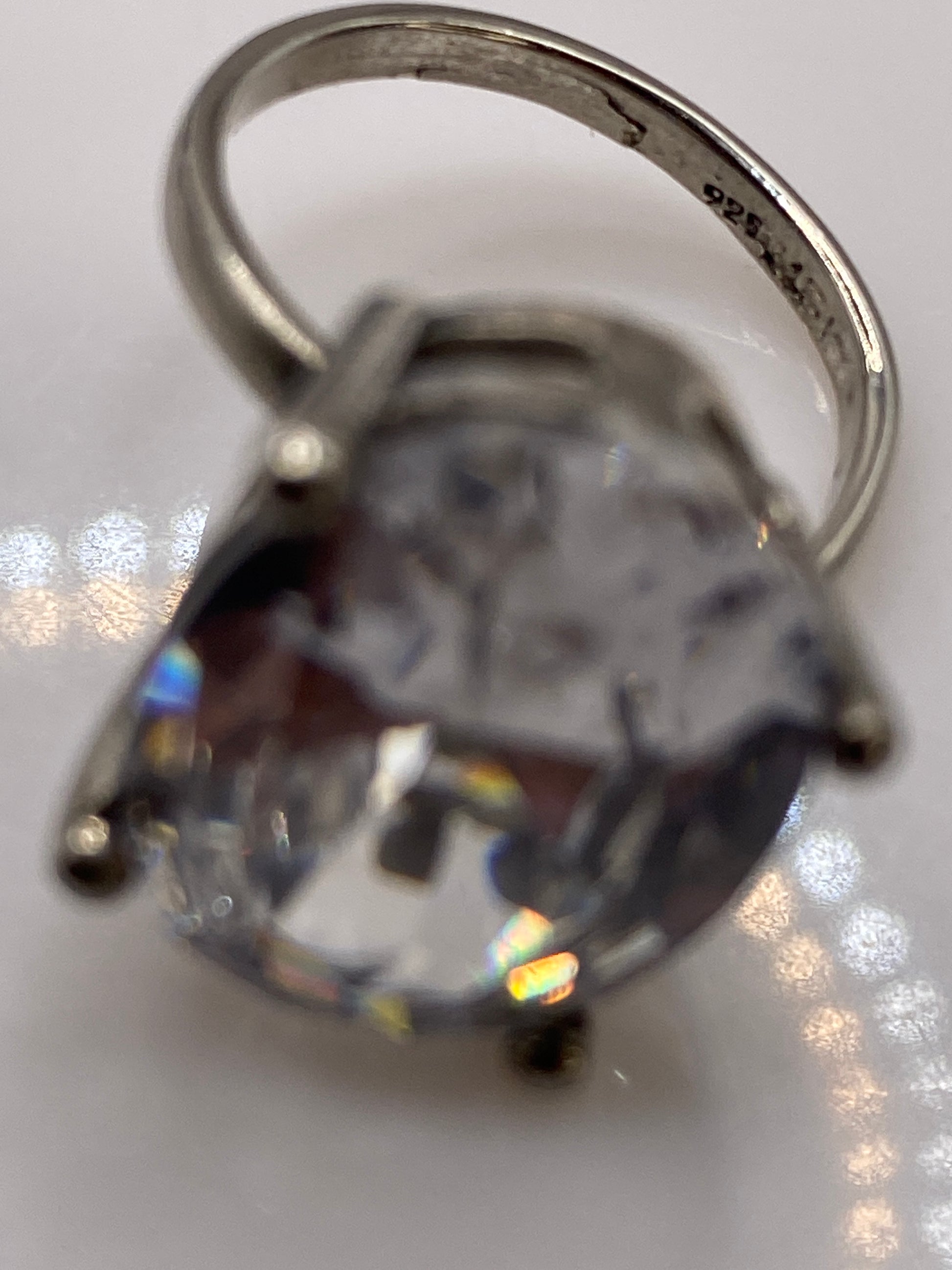 Anillo Solitario Circonia Blanca Ajustable — Plata .925 — foto 5