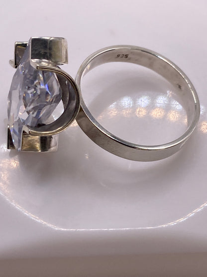 Anillo de Plata Cristal Grande Solitario — Circonia Brillante — foto 5