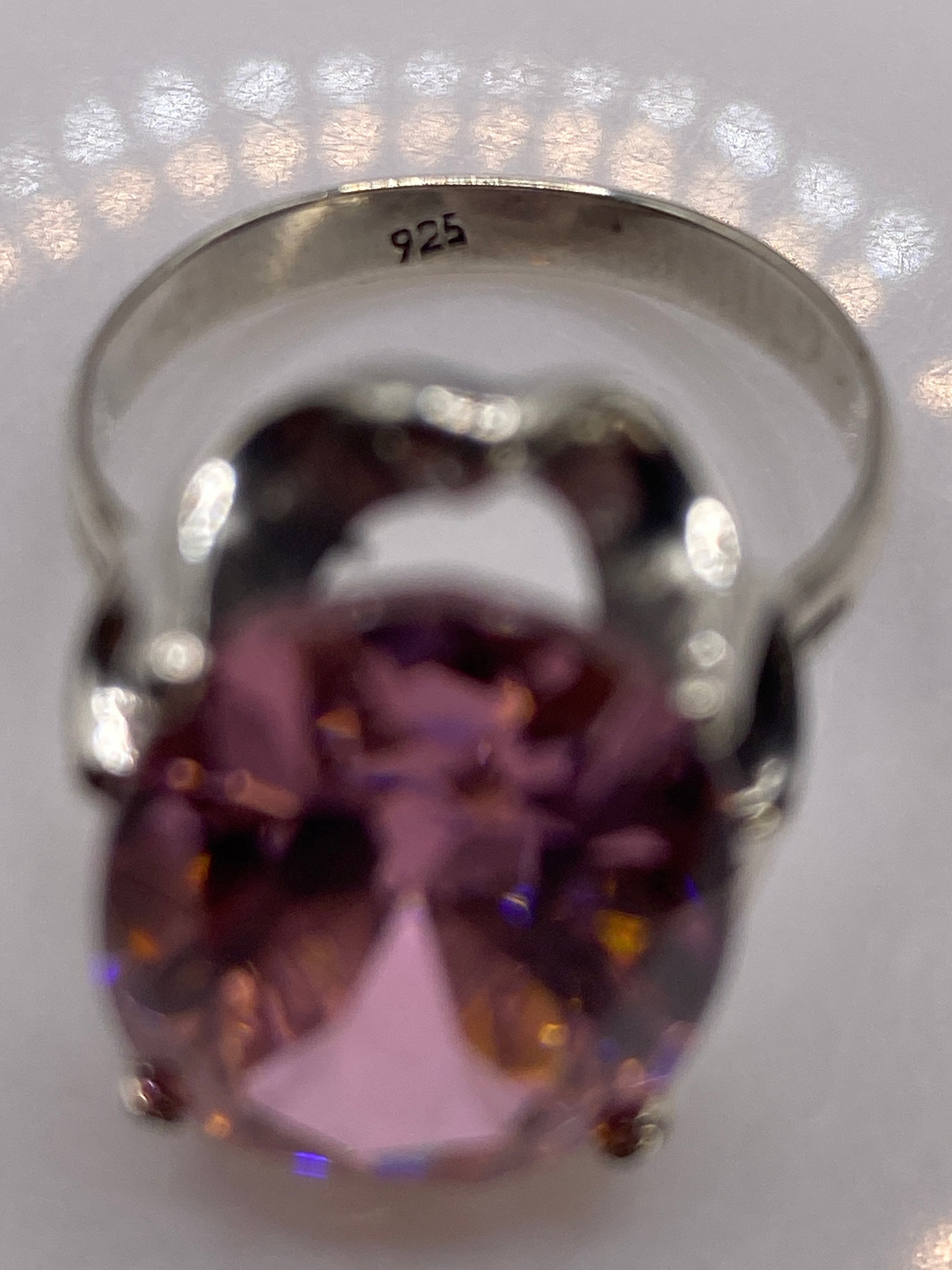 Anillo de Plata Solitario Circonia Rosa Oval — Elegancia Pura — foto 5