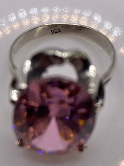 Anillo de Plata Solitario Circonia Rosa Oval — Elegancia Pura — foto 5