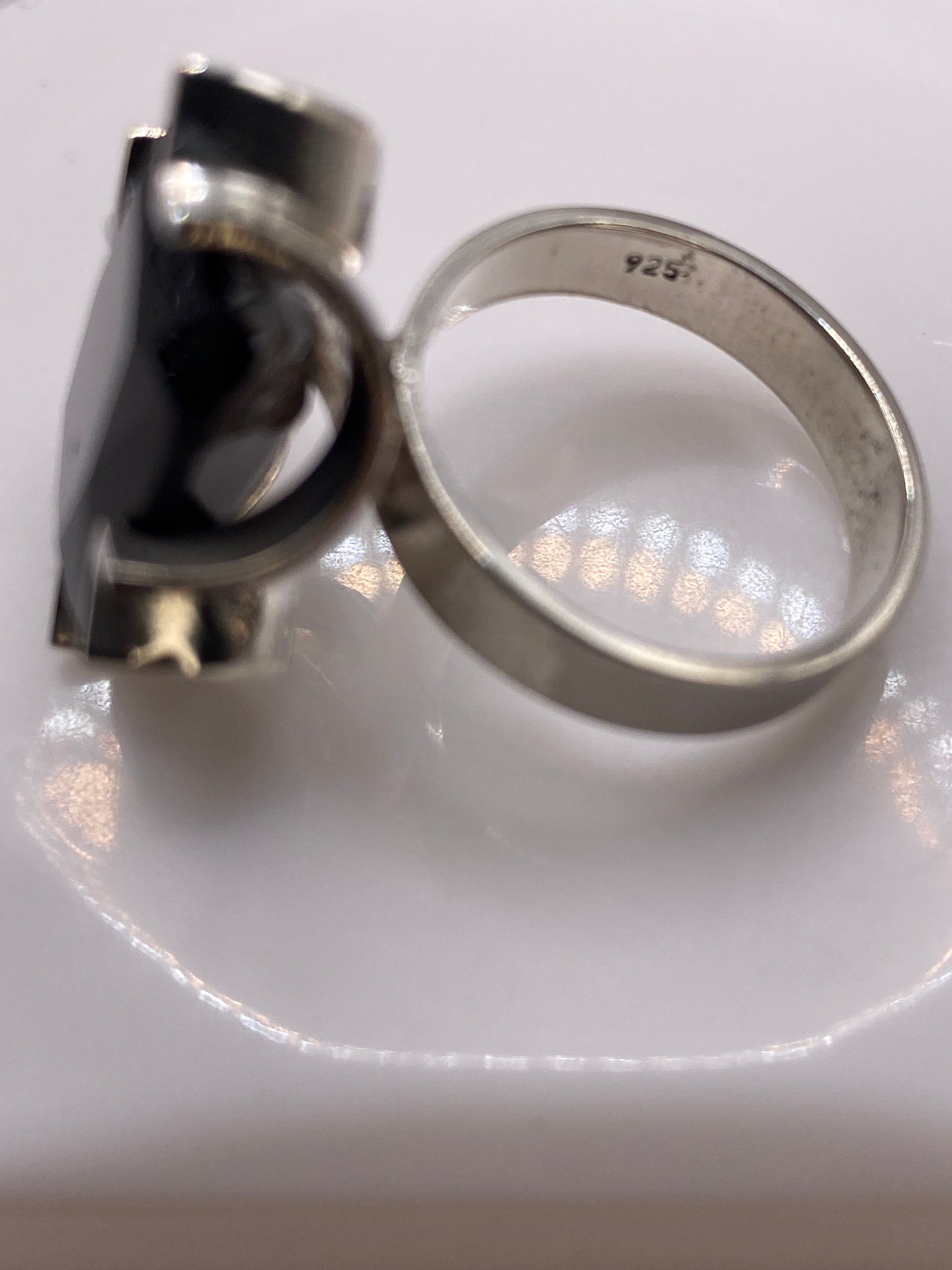 Anillo de Plata Circonia Negra Solitario — Elegancia de Coctel — foto 5