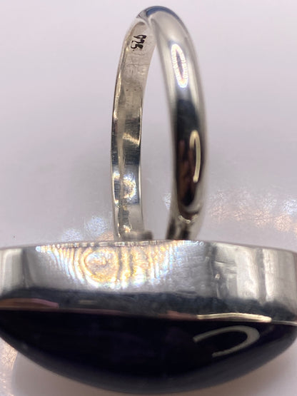 Anillo de Plata Piedra Morada Ajustable — Elegancia Mística — foto 5