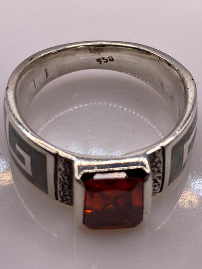 Anillo Plata .950 Ópalo de Fuego Multicolor — Moderno — foto 5