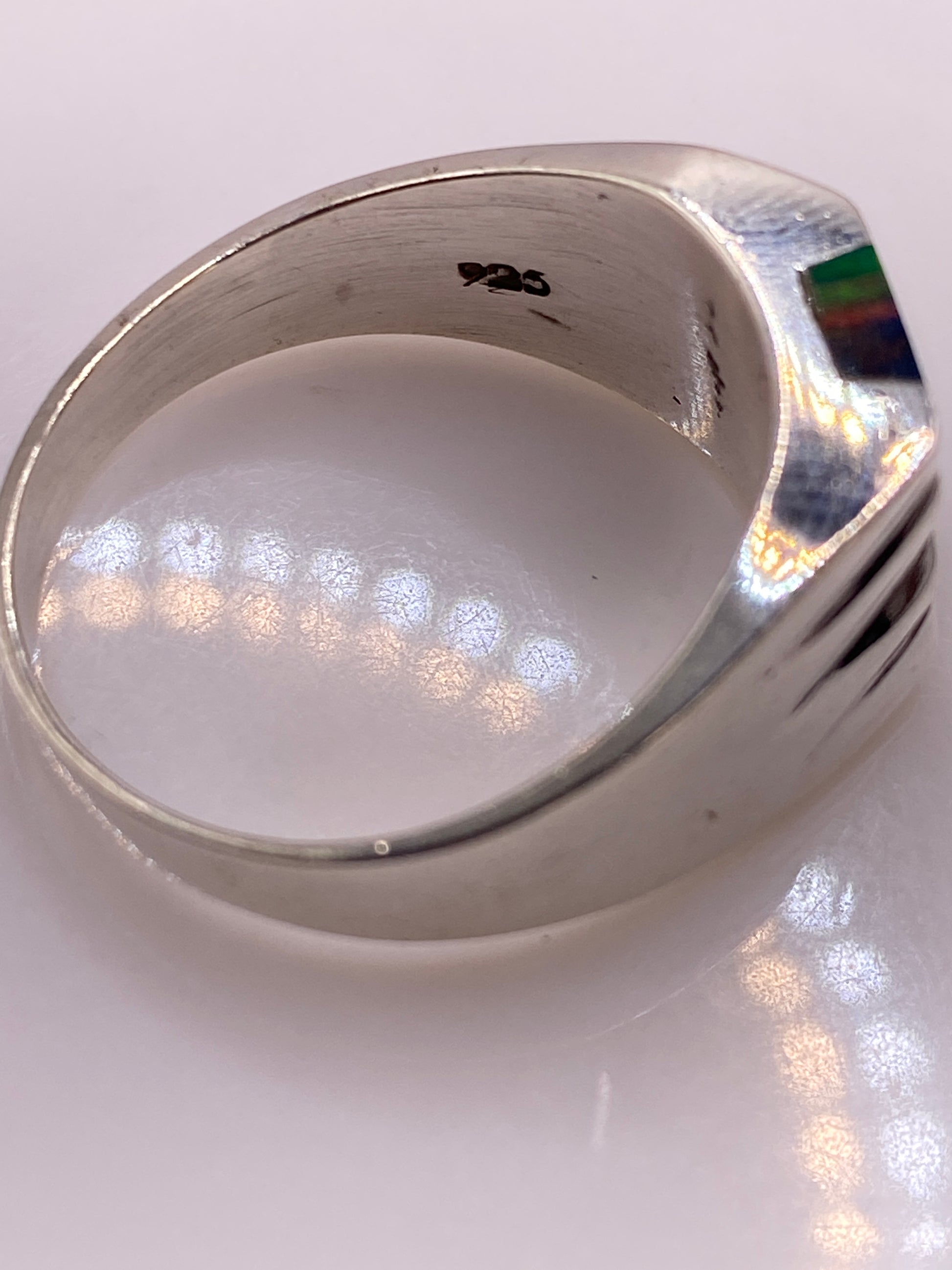 Anillo Ópalo de Fuego Alas Plata .925 — Diseño Arquitectónico — foto 5