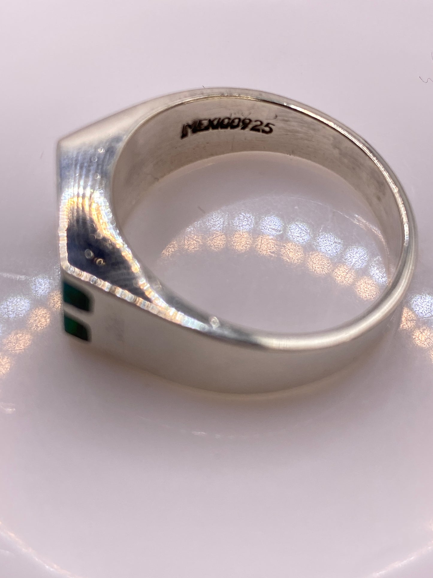 Anillo de Plata Ópalo de Fuego Verde — Solitario Robusto — foto 5