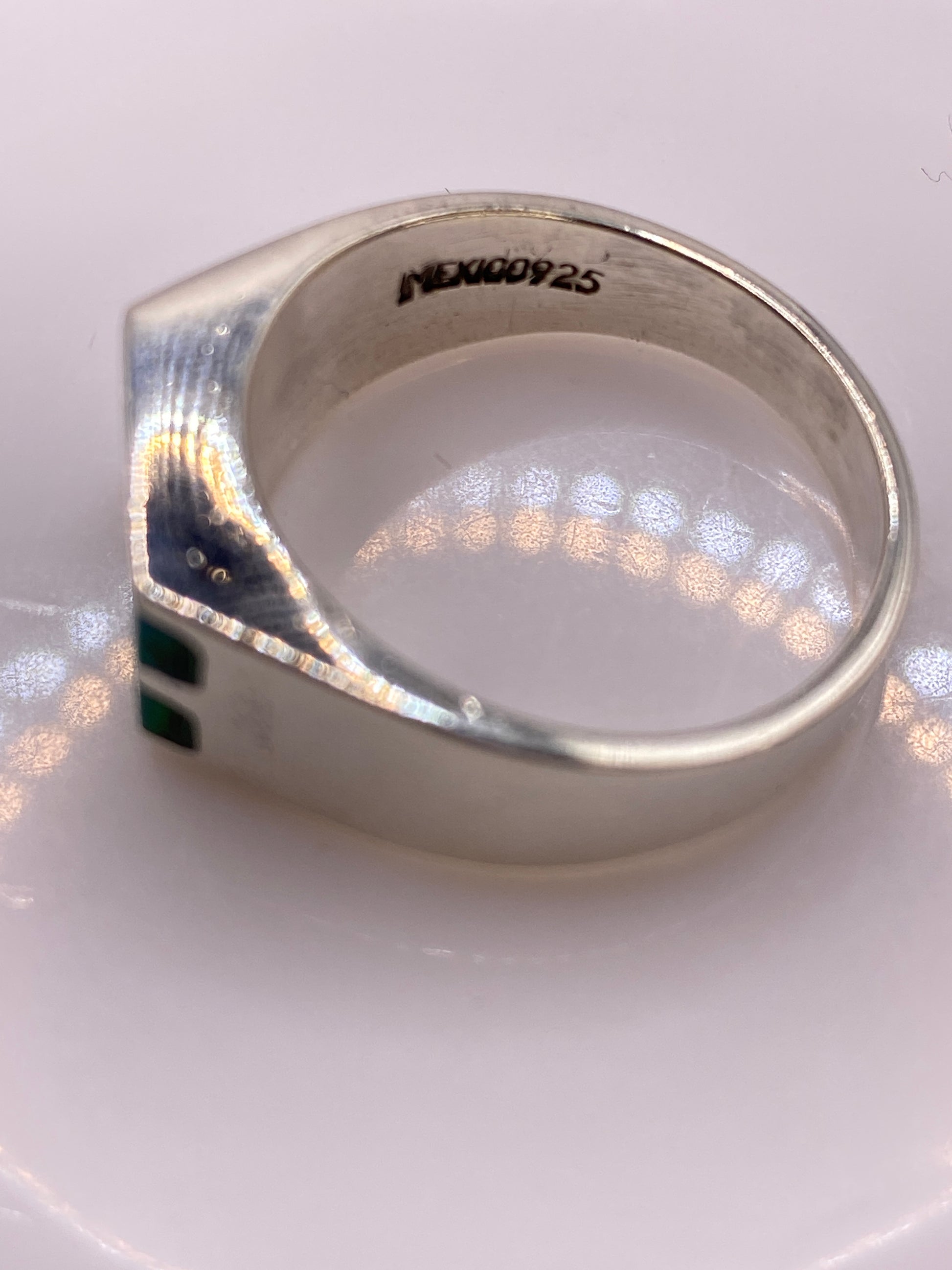 Anillo de Plata Ópalo de Fuego Verde — Solitario Robusto — foto 5