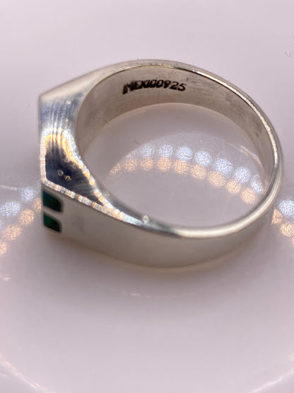 Anillo de Plata Ópalo de Fuego Verde — Solitario Robusto — foto 5