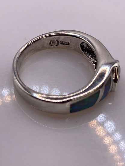 Anillo de Plata Ópalo de Fuego Multicolor — Coctel Taxco — foto 5