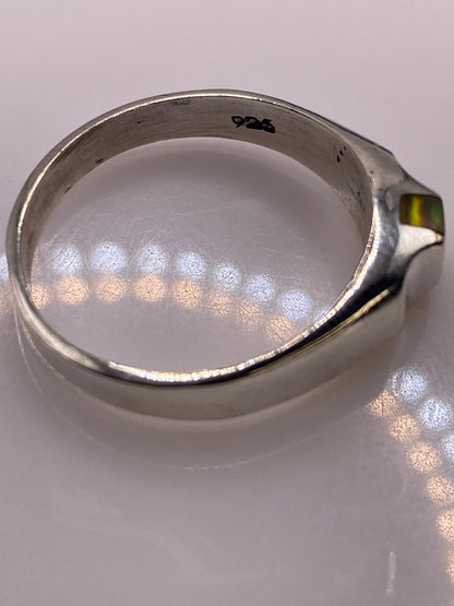 Anillo de Plata Ópalo de Fuego Multicolor — Diseño Moderno — foto 5