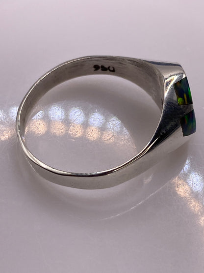 Anillo Plata .950 Ópalo de Fuego Multicolor — Escultórico — foto 5