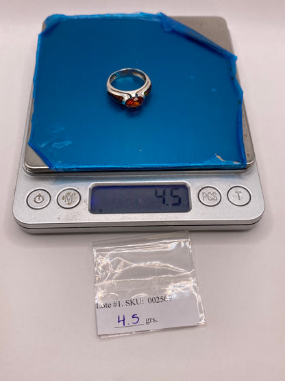 Anillo de Plata Ópalo de Fuego Multicolor — Solitario Único — foto 6