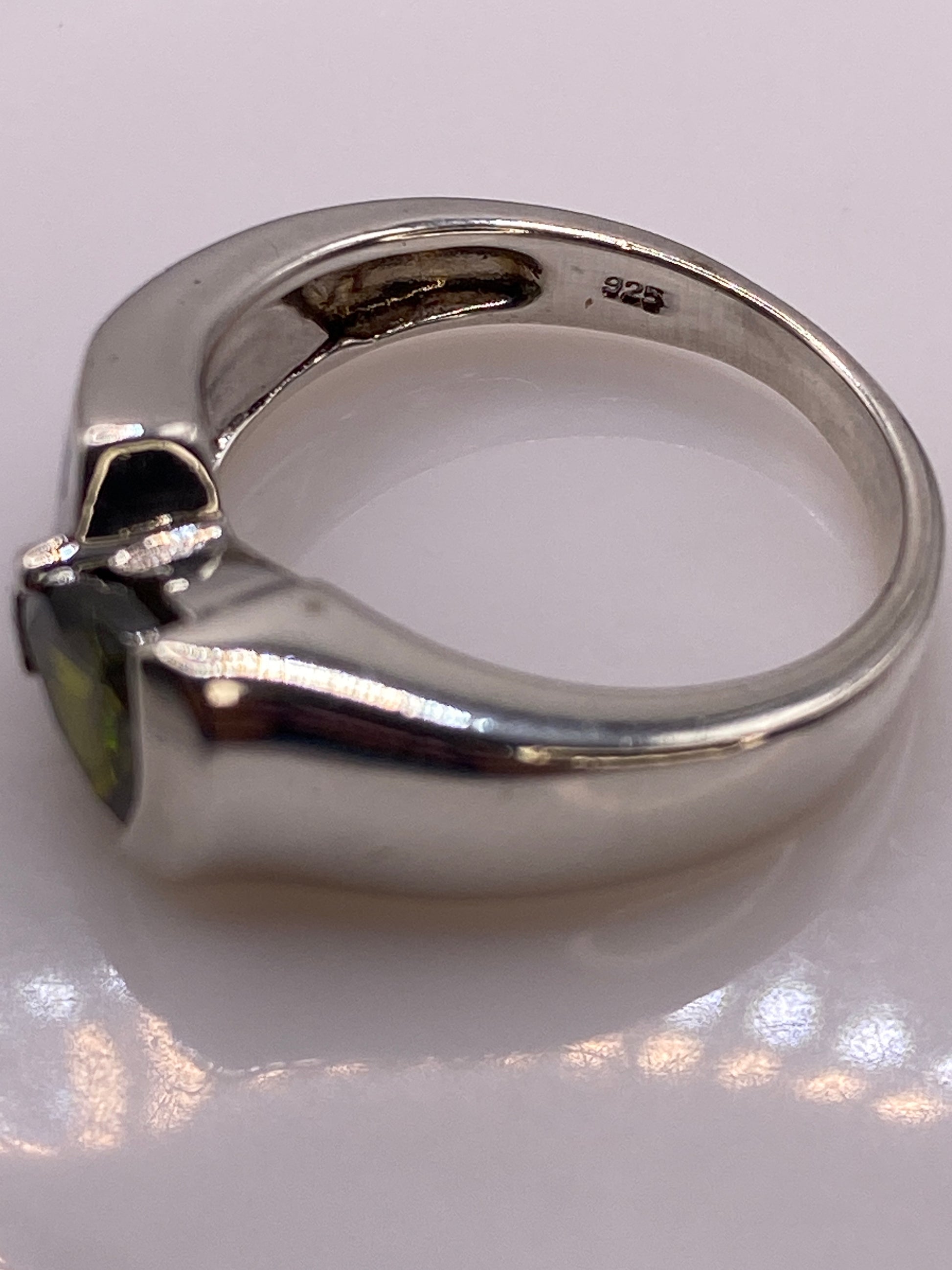 Anillo de Plata Ópalo de Fuego Verde — Diseño Moderno — foto 5