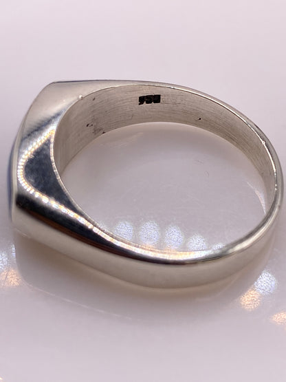 Anillo Plata .950 Ópalo de Fuego Azul — Unisex Taxco — foto 5