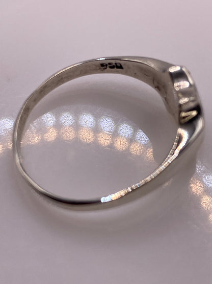 Anillo de Plata .950 Ópalo de Fuego Azul — Solitario Elegante — foto 5