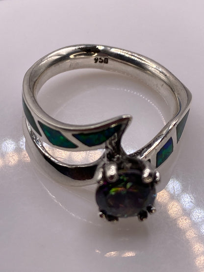 Anillo de Plata .950 Ópalo de Fuego Verde Taxco — foto 5