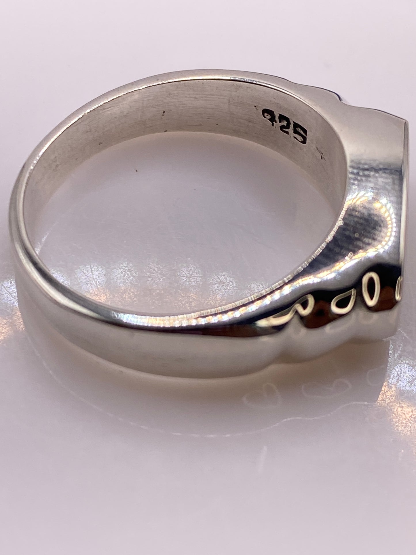 Anillo de Plata Ópalo de Fuego Rosa — Unisex Solitario — foto 5