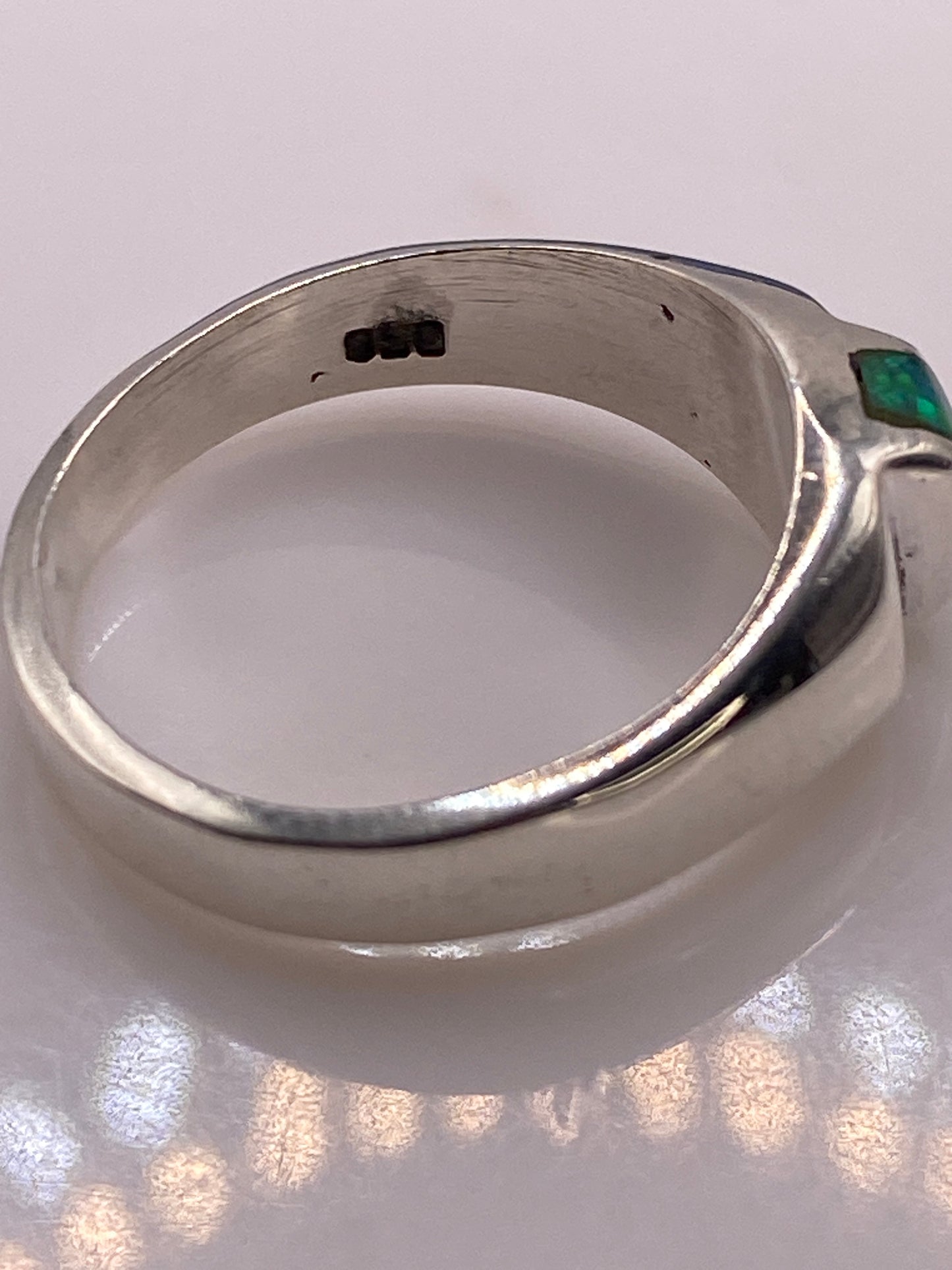 Anillo de Plata .950 con Ópalo de Fuego Verde Limón — foto 5