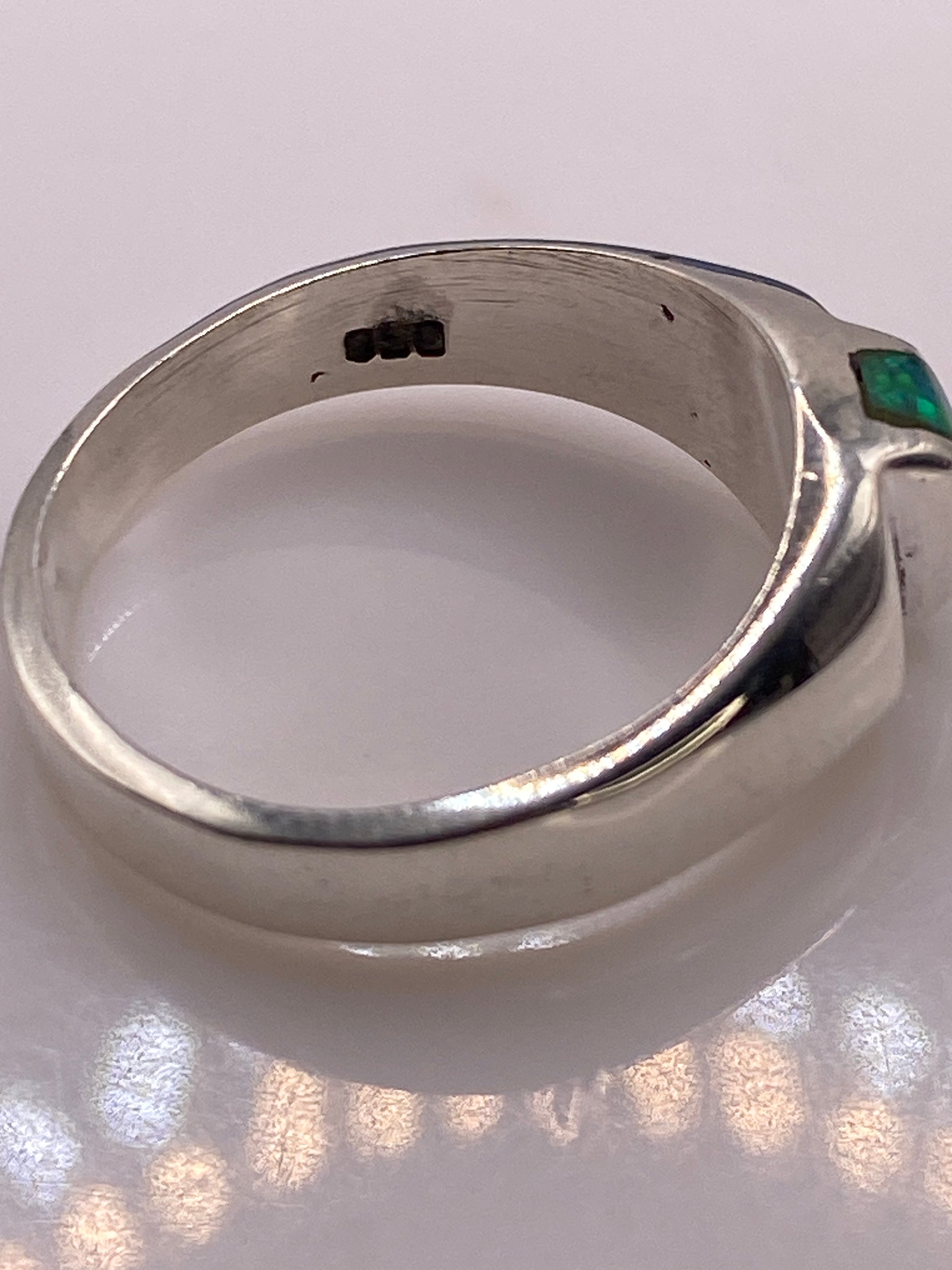 Anillo de Plata .950 con Ópalo de Fuego Verde Limón — foto 5