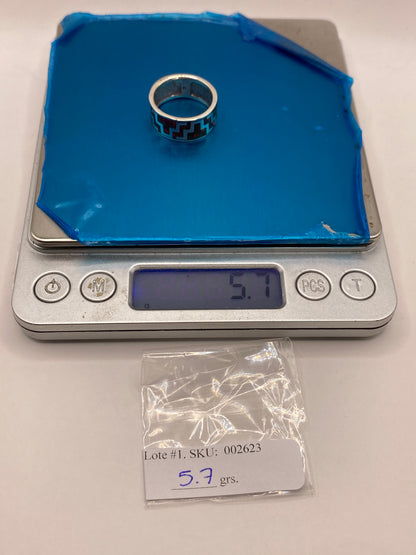 Anillo Plata .950 Ópalo de Fuego Geométrico — Étnico Taxco — foto 6
