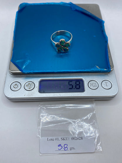 Anillo de Plata Ópalo Azul Fuego — Coctel Artesanal — foto 6