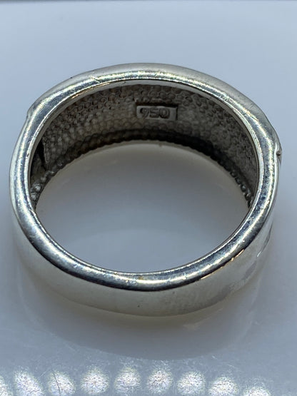 Anillo de Plata .950 Ópalo Azul Geométrico — Diseño Único — foto 5