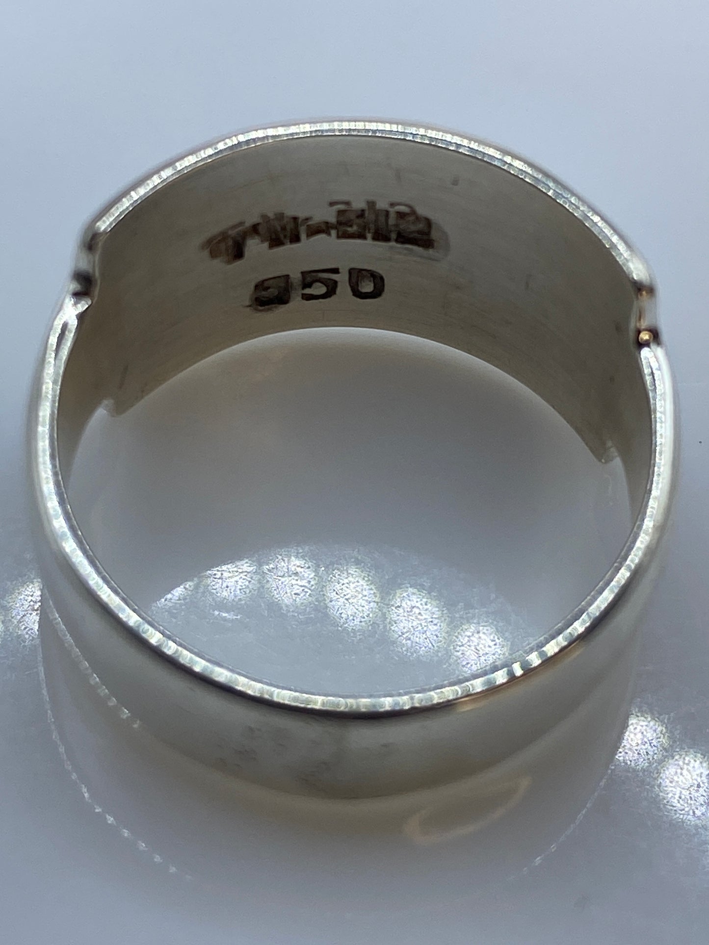 Anillo de Plata .950 Ópalo de Fuego — Unisex Artesanal — foto 5