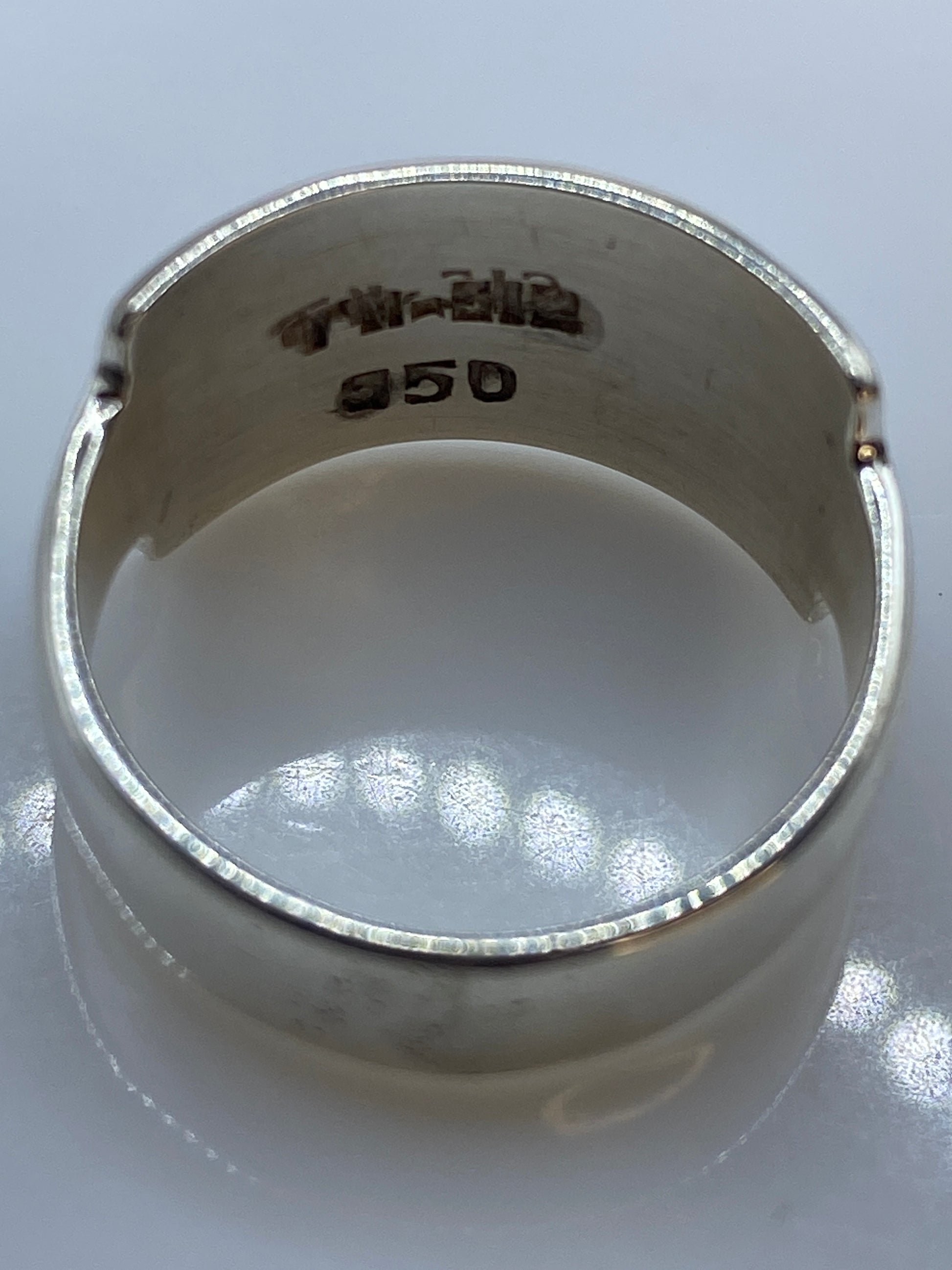 Anillo de Plata .950 Ópalo de Fuego — Unisex Artesanal — foto 5