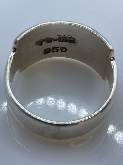 Anillo de Plata .950 Ópalo de Fuego — Unisex Artesanal — foto 5