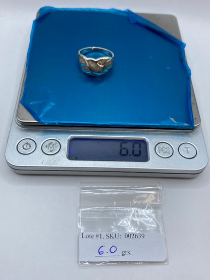 Anillo Plata .950 Ópalo de Fuego — Coctel Voluminoso — foto 6