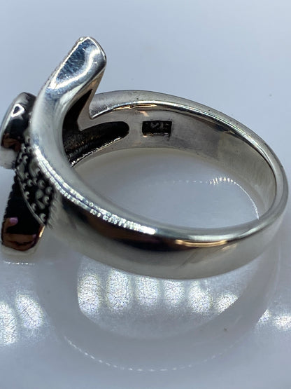 Anillo de Plata Ópalo de Fuego Azul — Diseño Étnico Taxco — foto 5