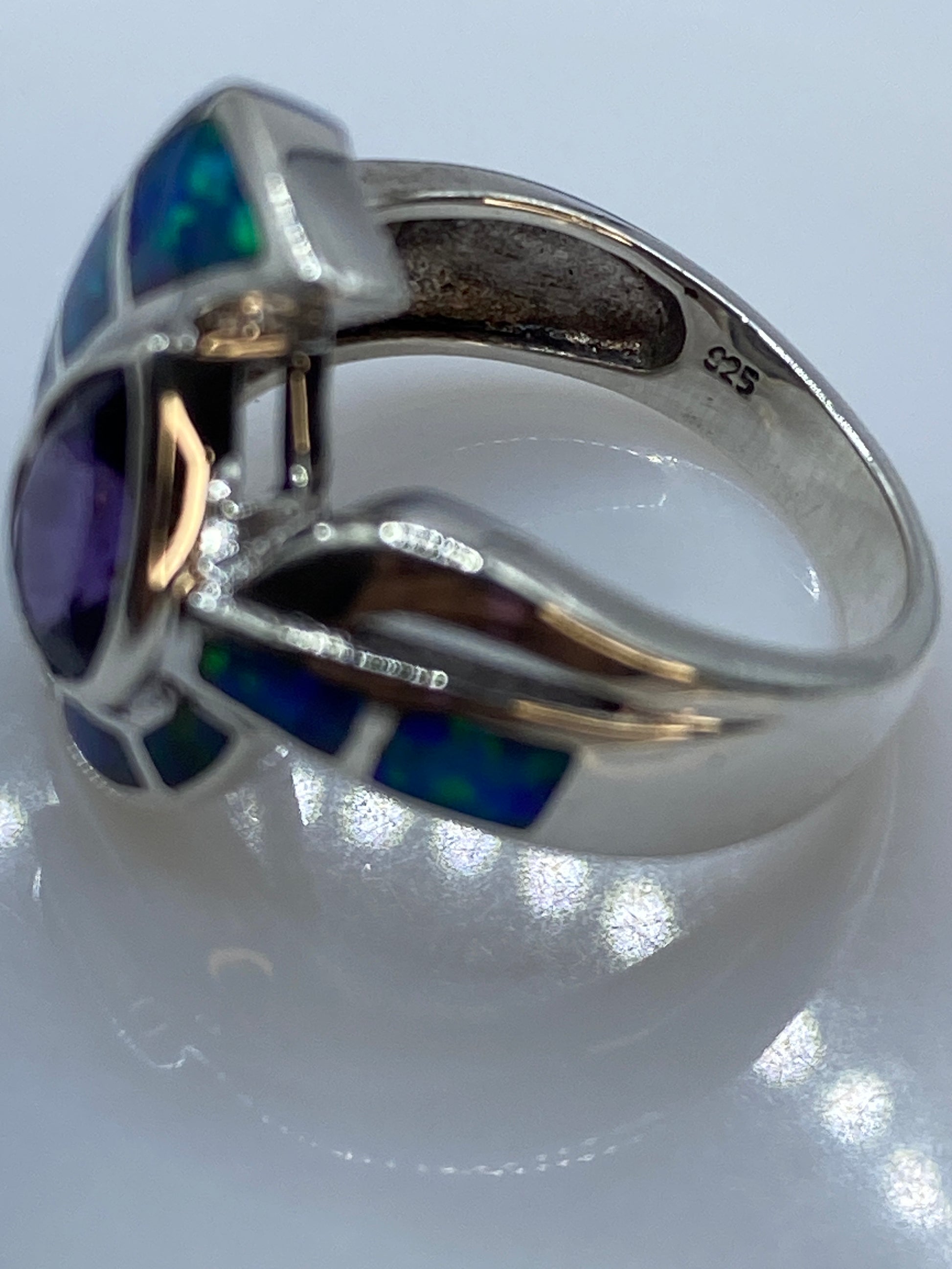 Anillo de Plata Herradura Ópalo de Fuego — Coctel Artesanal — foto 5