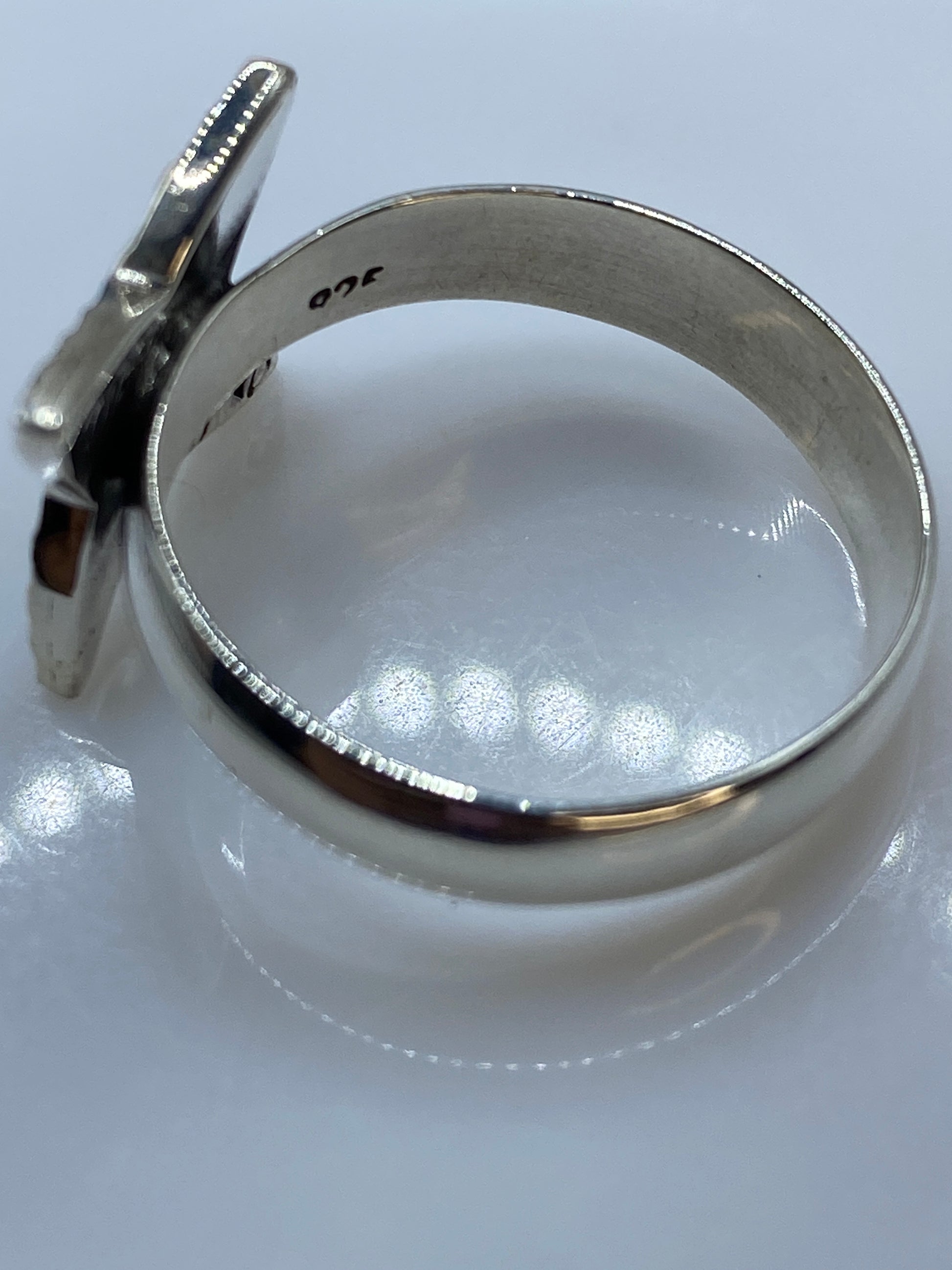 Anillo de Plata Ópalo de Fuego Multicolor — Solitario Taxco — foto 5