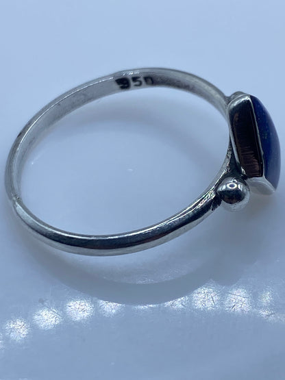 Anillo de Plata .950 Solitario Lapislázuli Azul — foto 5