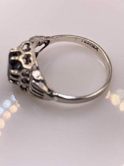 Anillo de Plata Solitario Circonia Negra — Minimalista — foto 5