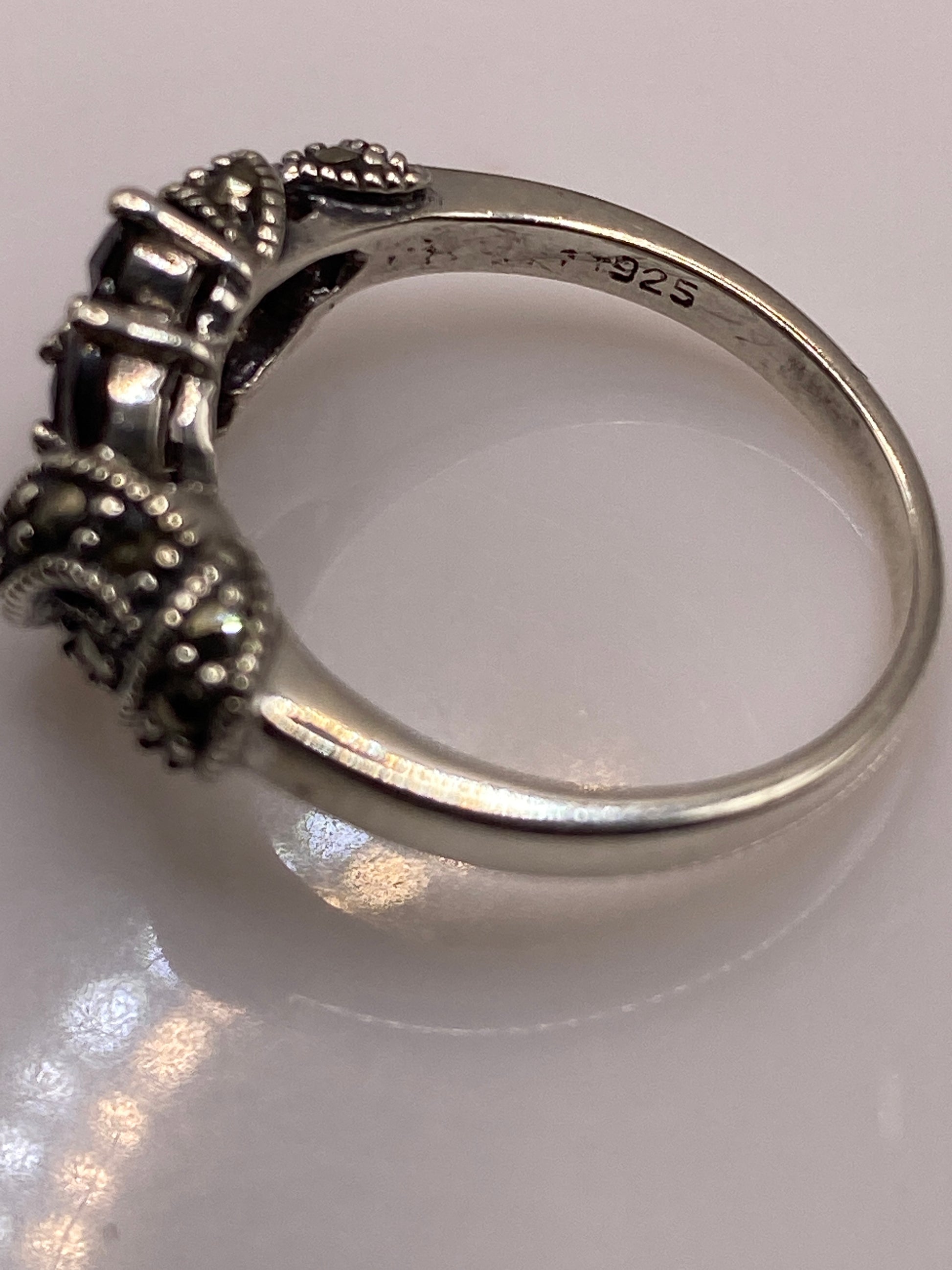 Anillo de Plata Circonia Café — Vintage Filigranado — foto 5