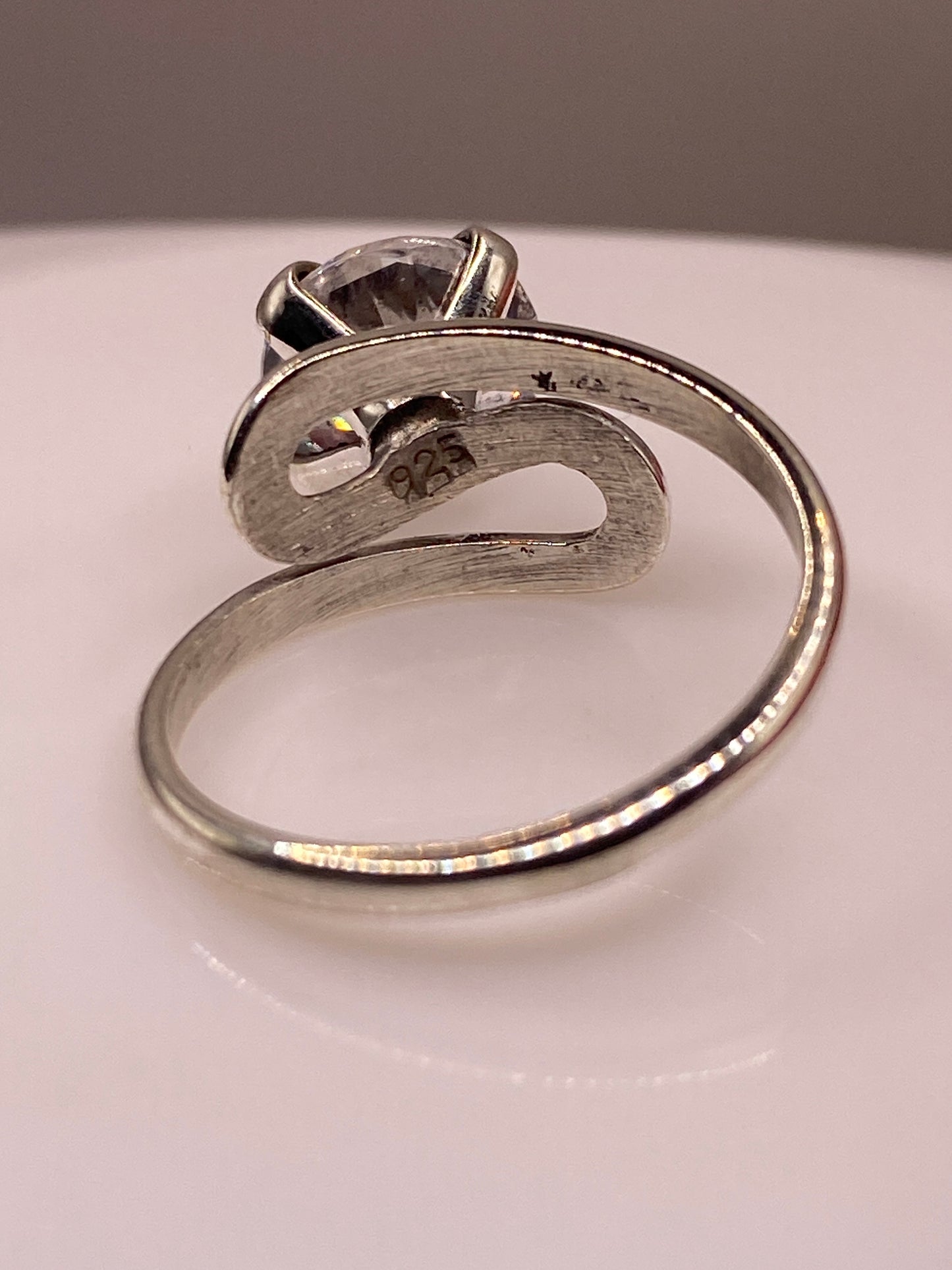 Anillo Plata Solitario Circonia Blanca — Envolvente — foto 5