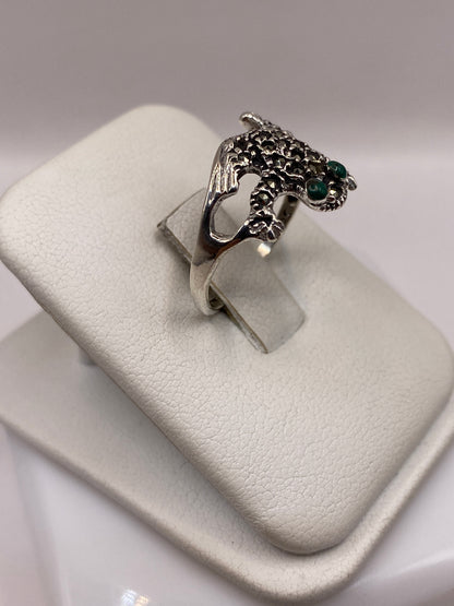Anillo de Plata con Malaquita — Rostro Artesanal Prehispánico — foto 2
