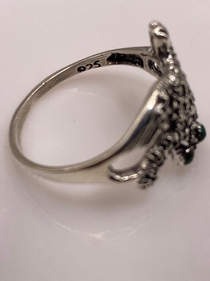 Anillo de Plata con Malaquita — Rostro Artesanal Prehispánico — foto 5