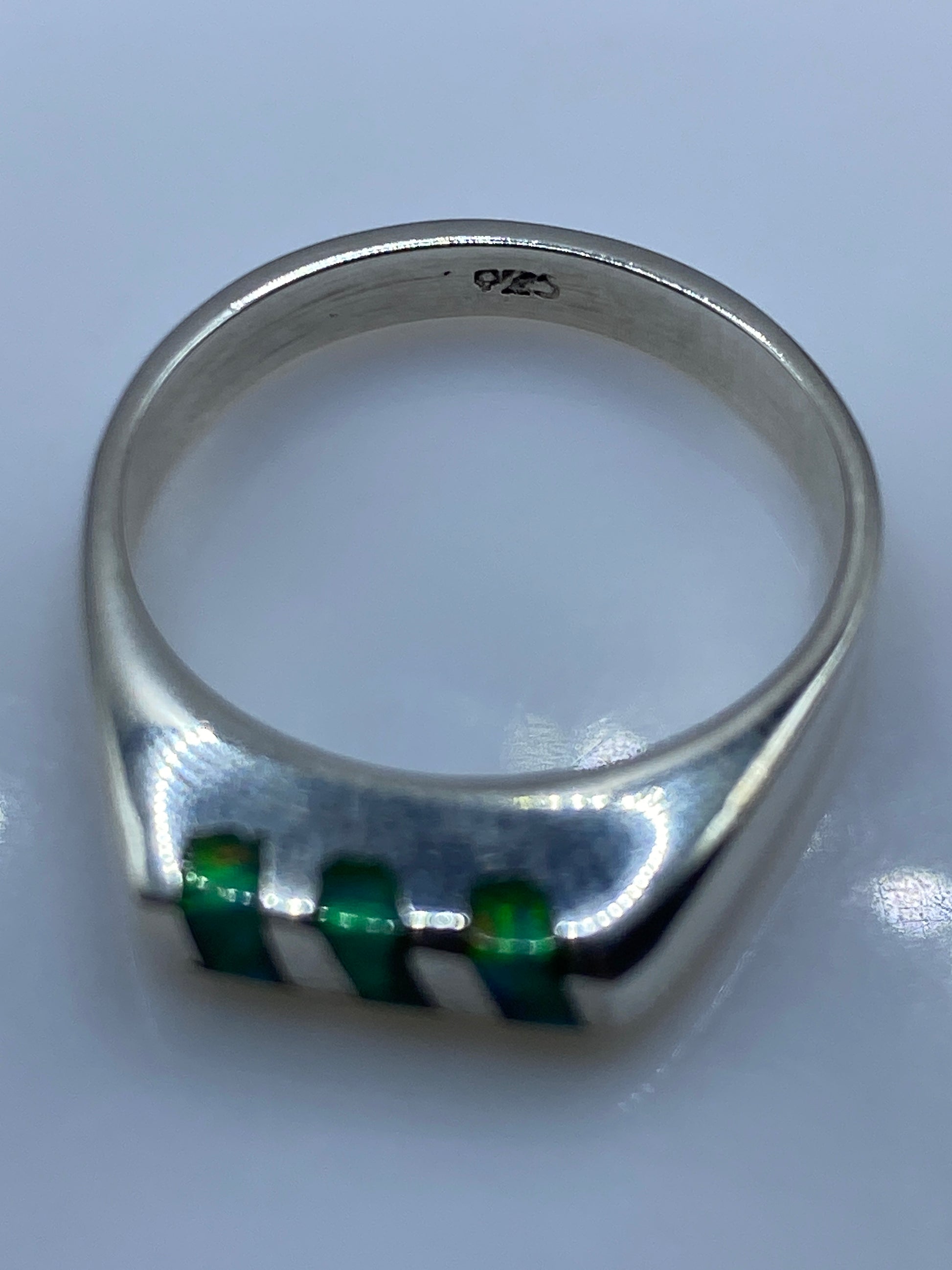 Anillo Giratorio Plata Ópalo Verde Limón — Anti-ansiedad Taxco — foto 5