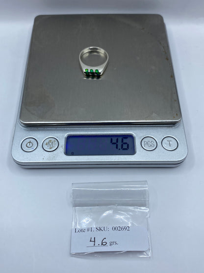 Anillo Giratorio Plata Ópalo Verde Limón — Anti-ansiedad Taxco — foto 6