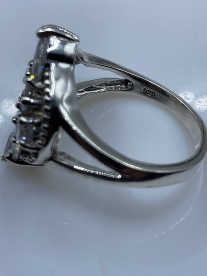 Anillo de Plata Escultórico con Circonias Blancas — Coctel Brillante — foto 5