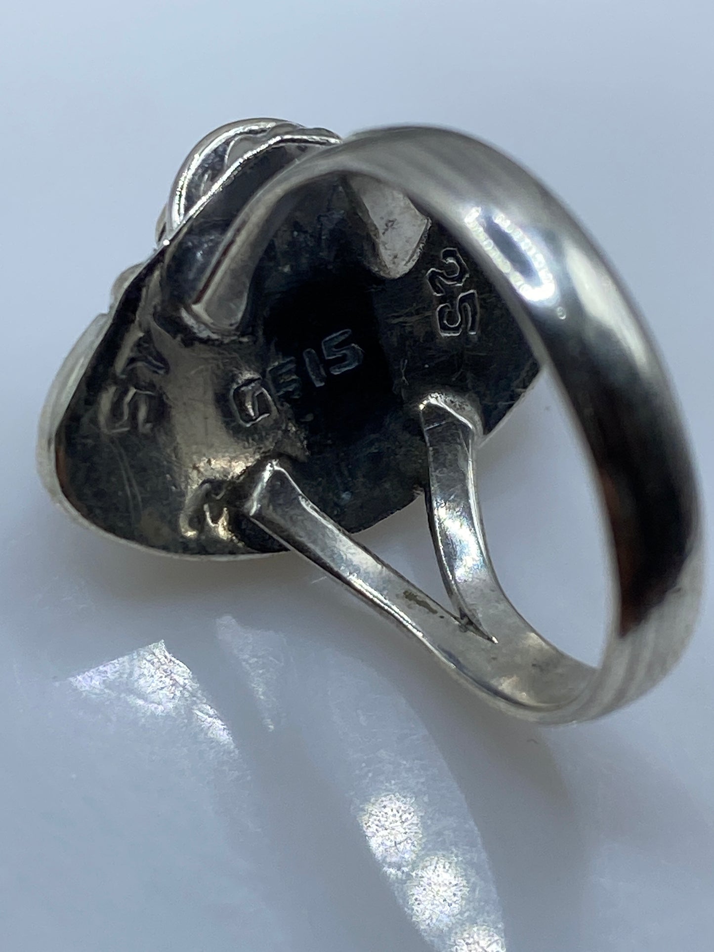 Anillo de Plata Opalo Fuego Multicolor — Diseño Étnico Taxco — foto 5