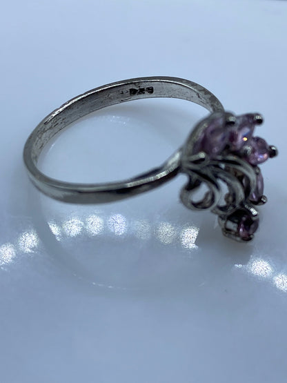 Anillo de Plata Circonia Rosa Vintage — Talla 6 — foto 5