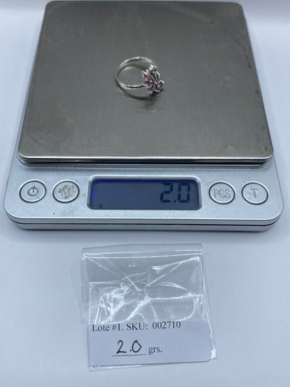 Anillo de Plata Circonia Rosa Vintage — Talla 6 — foto 6