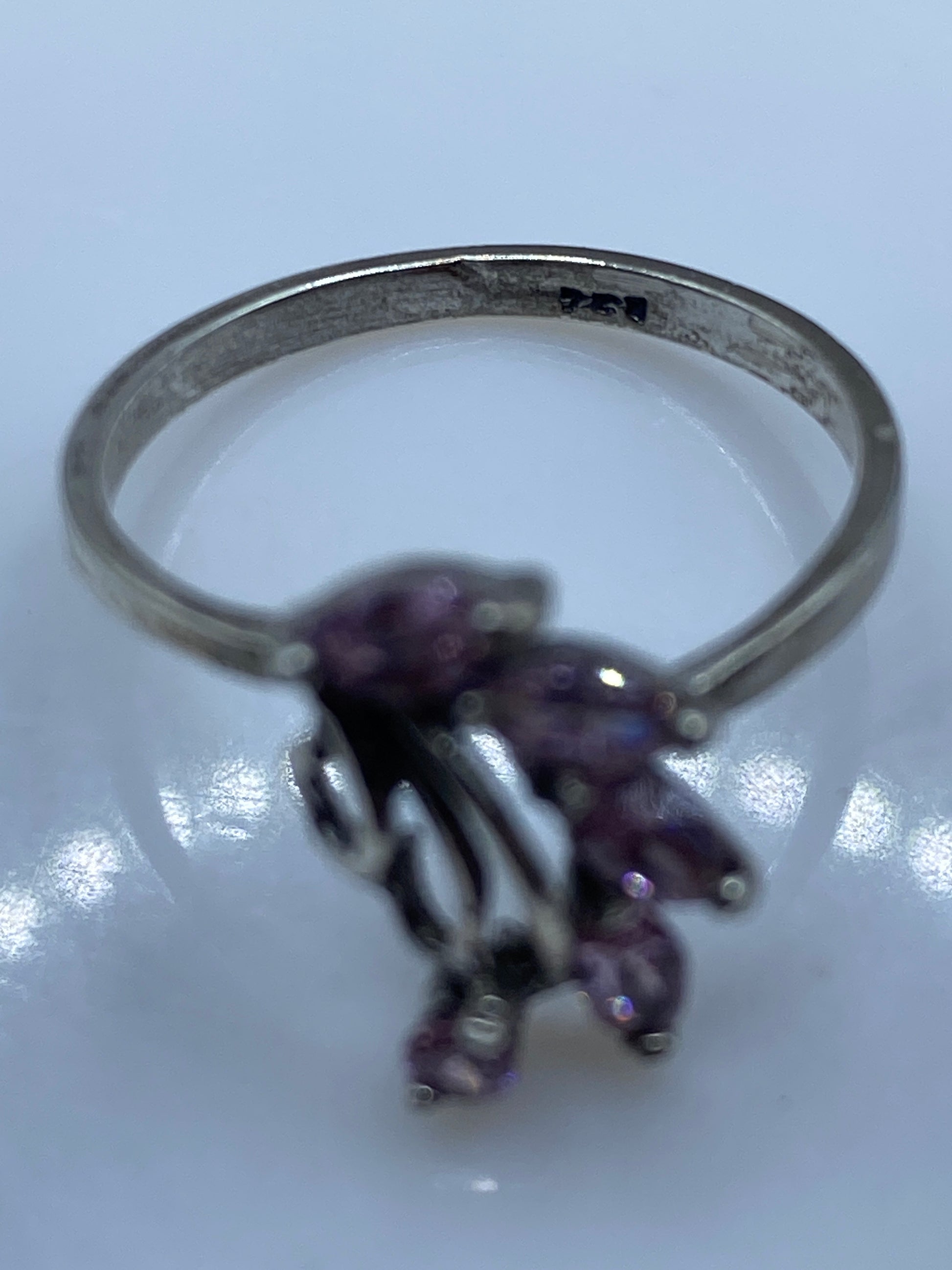 Anillo de Plata Rosa Floral — Circonia Solitario — foto 5
