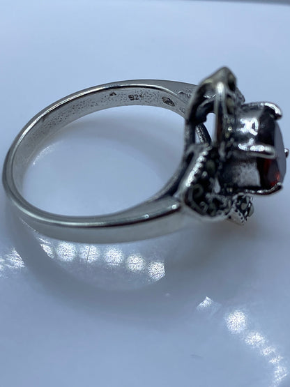 Anillo de Plata Flor Vintage con Circonia Marrón — Coctel — foto 5